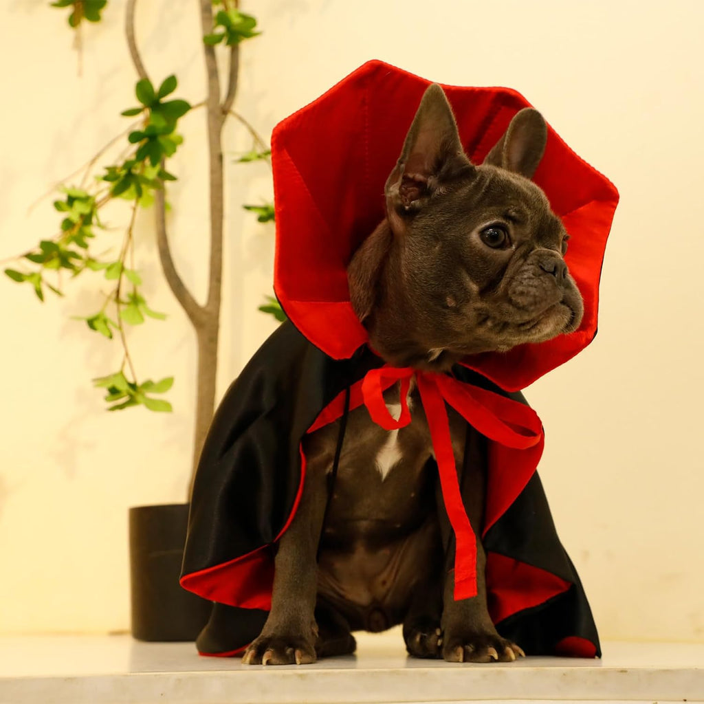 Dog Cat Vampire Cloak Costume for Small Medium Large Dogs Cats, Halloween Dog Costumes Cat Vampire Cloak