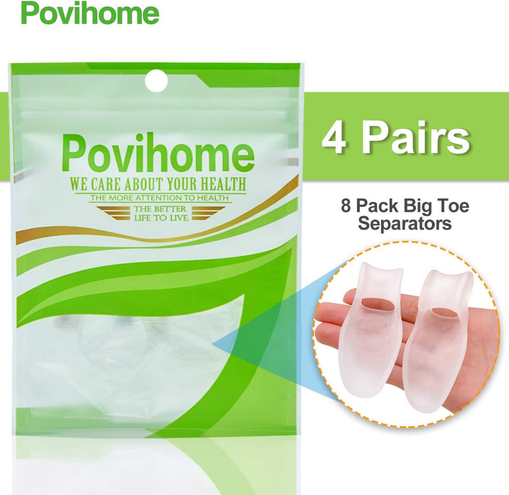 8 Pack Bunion Cushion and Protector(1/2'' Thick), Bunion Pads, Bunion Corrector and Bunion Relief with Gel Shield