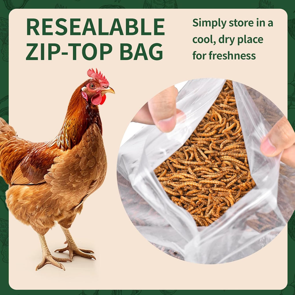 10LB Dried Mealworms for Wild Birds and Chicken