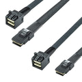 10Gtek SFF-8643 to SFF-8087 Mini SAS HD Cable, SAS 3.0 to 2.0, Compatible with RAID Controllers, Servers, Backplanes and Hosts, 100-Ohm, 0.5-m(1.6ft), 2 Pack