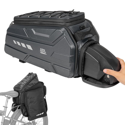 Ebike Rear Bike Rack Bags 40L, EVA Hard Shell Bag