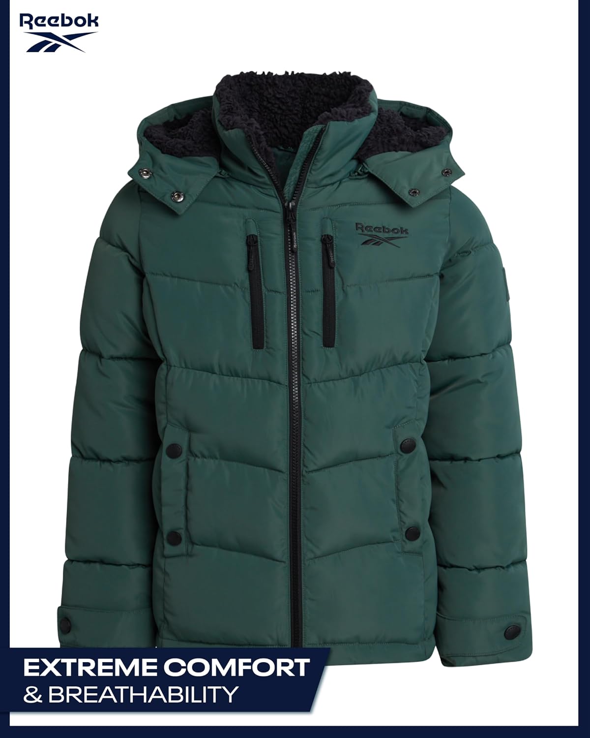 Girls Winter Coat - Heavyweight Quilted Puffer Jacket with Pockets | Weather-Resistant Shell Featuring Plush Lining