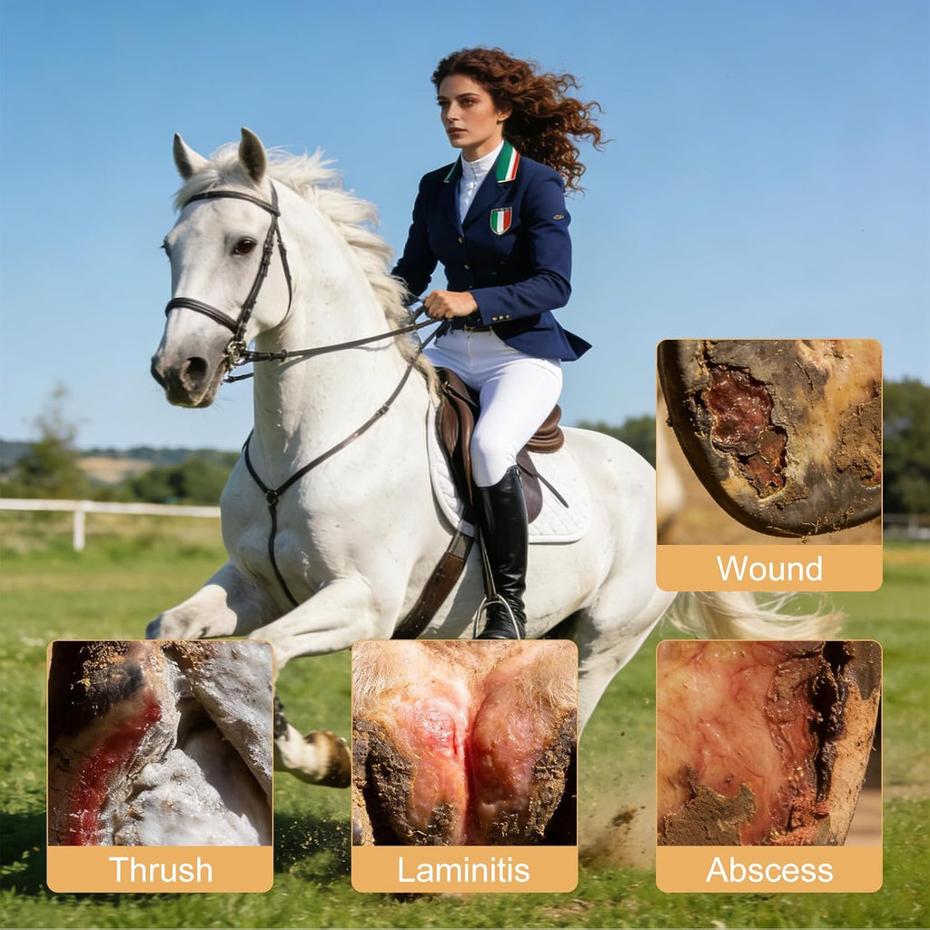 12 Pack Horse Hoof Tape, Hoof Abscess Pads Wrap for Horse, Breathable Hoof Tape Hoof Packing for Hoof Laminitis