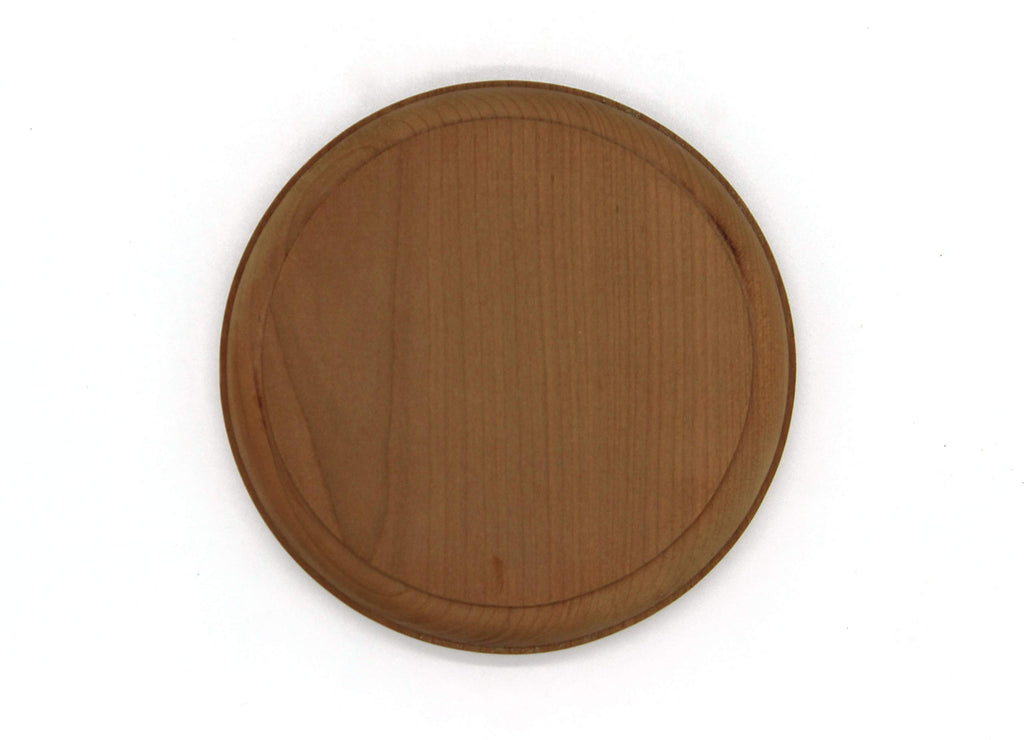 Cherry Round Rosette, Solid Hardwood, 4 1/2" x 3/4", Stair Part Fitting