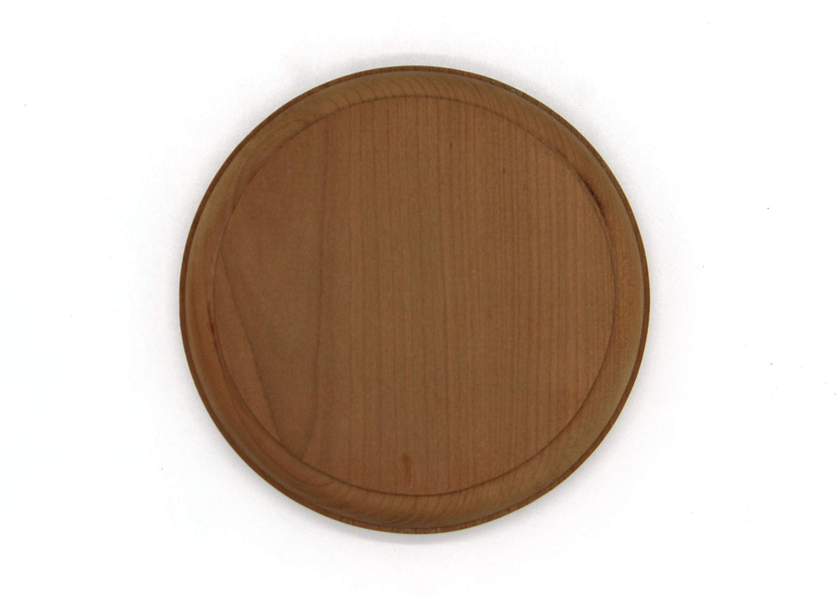 Cherry Round Rosette, Solid Hardwood, 4 1/2" x 3/4", Stair Part Fitting
