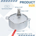 MECCANIXITY 2Pcs TYC-50 Synchronous Motor AC12V 50/60Hz 30-36RPM 4W