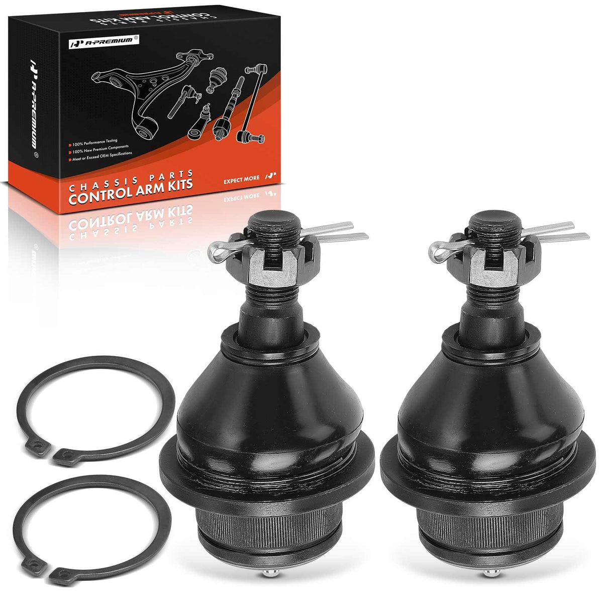 A-Premium 2 x Front Lower Ball Joint, Compatible with Lincoln