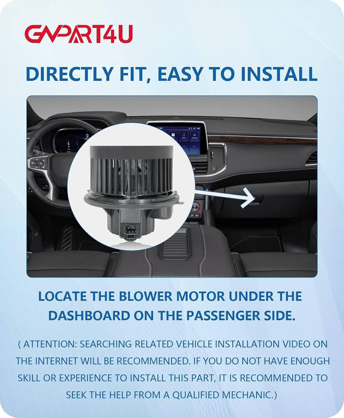 Front Blower Motor for 2000-2006 Chevy Tahoe Silverado Avalanche