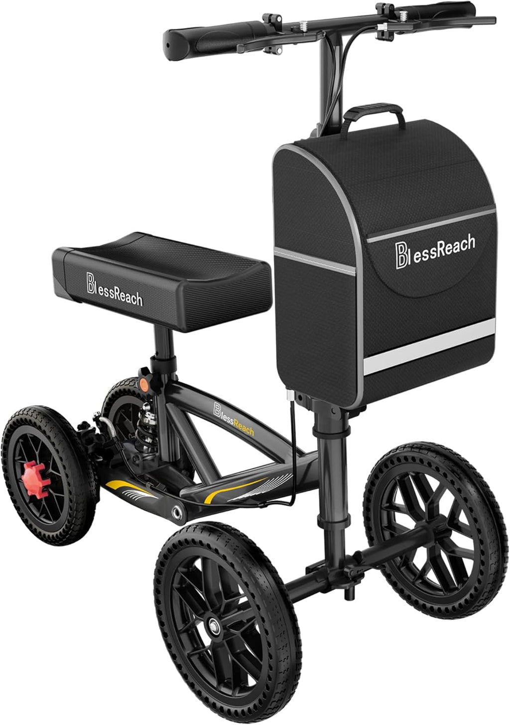 Foldable All Terrain Knee Scooter for Adults for Foot Injuries