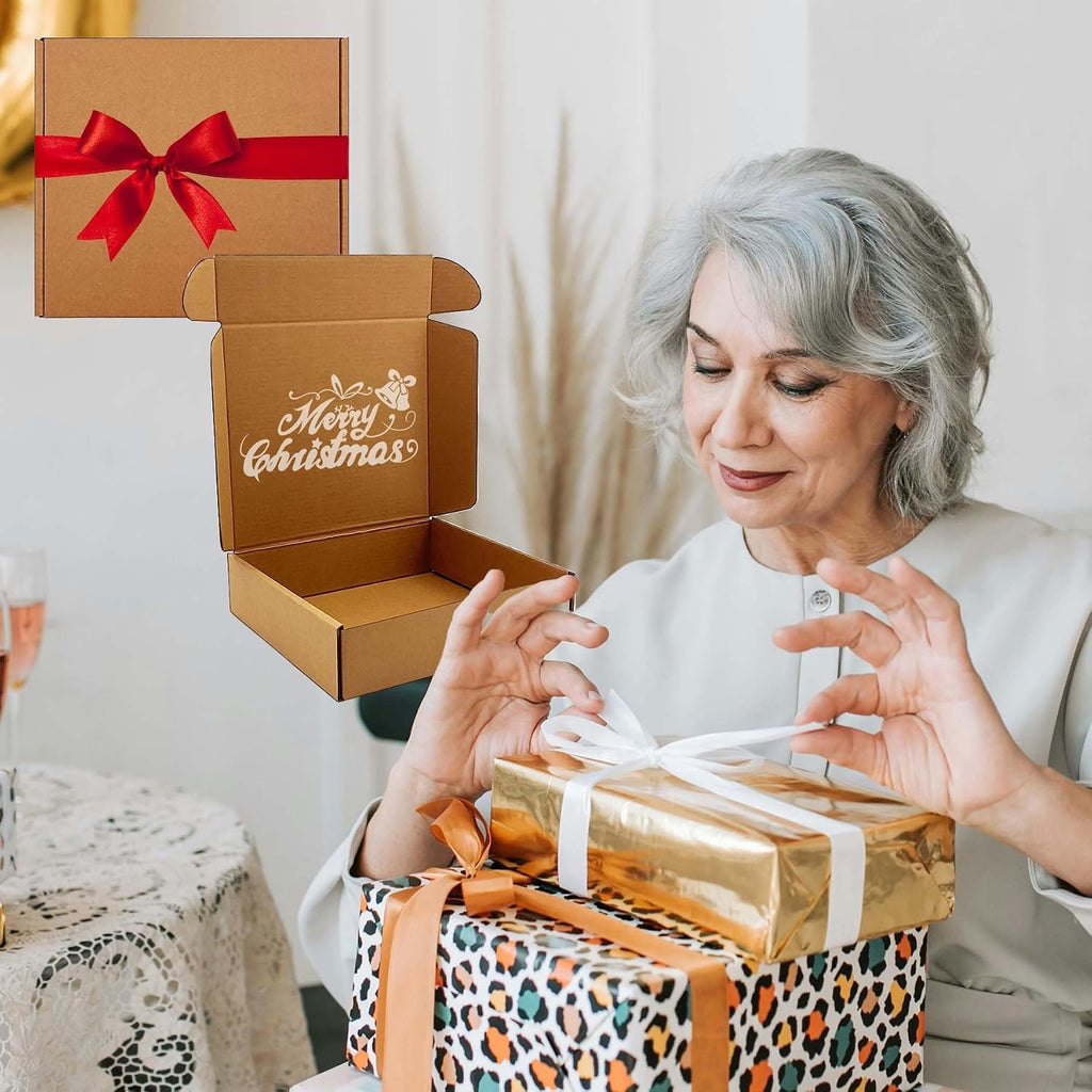 Shipping Boxes 8x7x2 inch 25 Pack, Brown Corrugated Mailers for E-Commerce