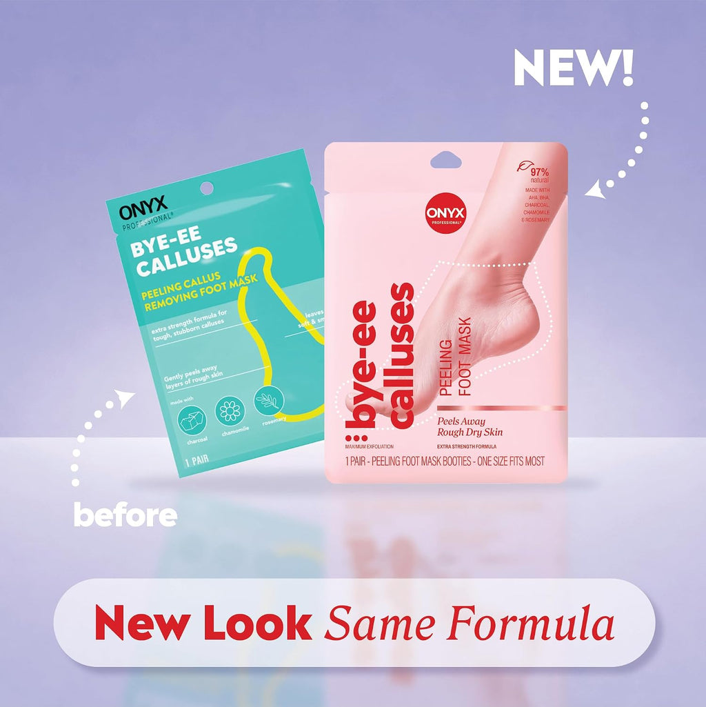 Foot Peel Mask Callus Remover, 2 pack - Dead Skin Remover, Foot Exfoliator, Cracked Heel Treatment, Peeling Callus