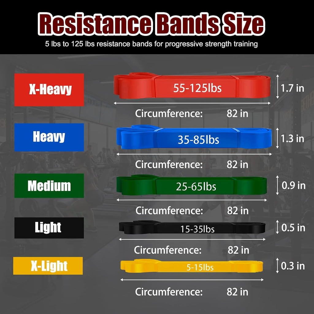 Resistance Bands for Working Out, Pull Up Assistance Bands for Men & Women, Exercise Bands for Full-Body Training