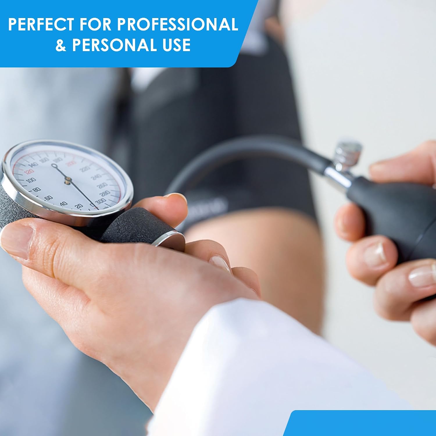 DS-9192 Classic Series Adult Size Professional Blood Pressure Kit with Aneroid Sphygmomanometer, Latex-Free