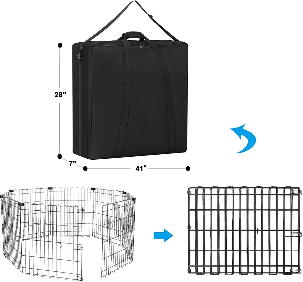 40" Dog Playpen Storage Bag, Suitable for Foldable Exercise Pet Playpens, Dog Fence Travel Bag with Handles for