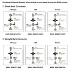 Faucet Adapter Fisher installation kit, 7977KIT-EL