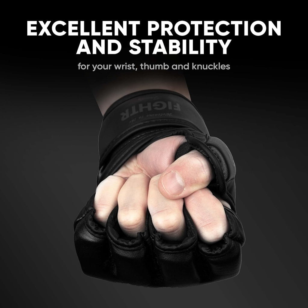 Pro MMA Gloves for Grappling Sparring Training, Kickboxing Martial Arts Muay Thai Punching Bag Mitt Training Boxing