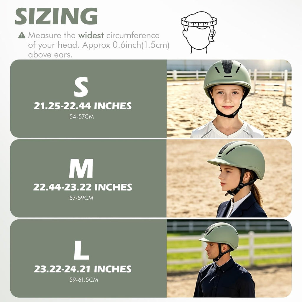 Lightweight Horse Riding Helmet and Gloves Set