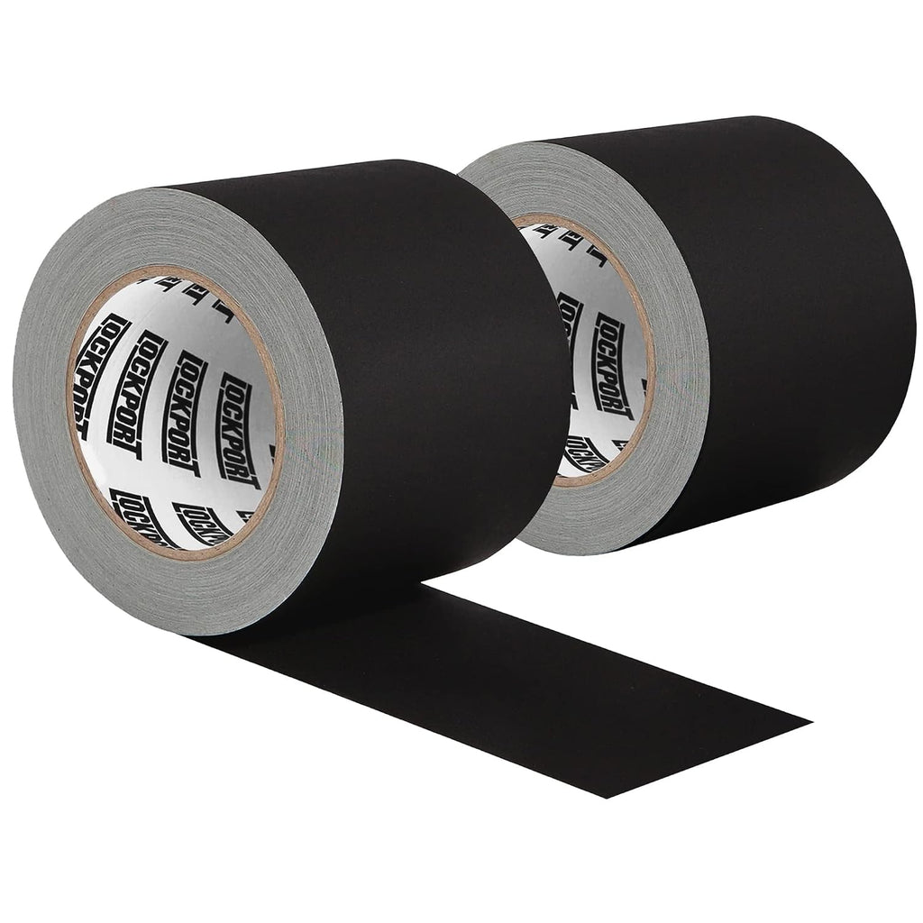 Black Gaffers Tape 4 Inch x 30 Yards - 2 Pack Pro Matte Gaff Tape