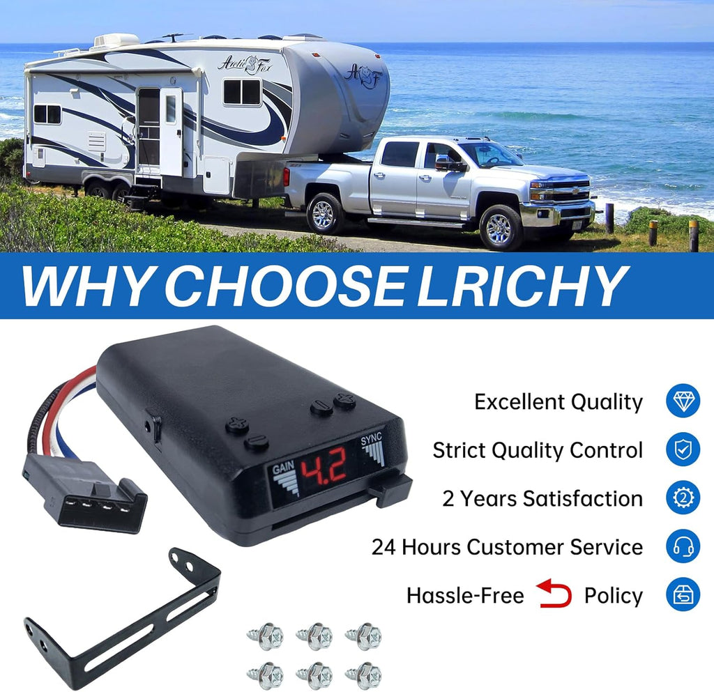 8507111 Upgraded Time-Delay Trailer Brake Controller for 1-4 Axles
