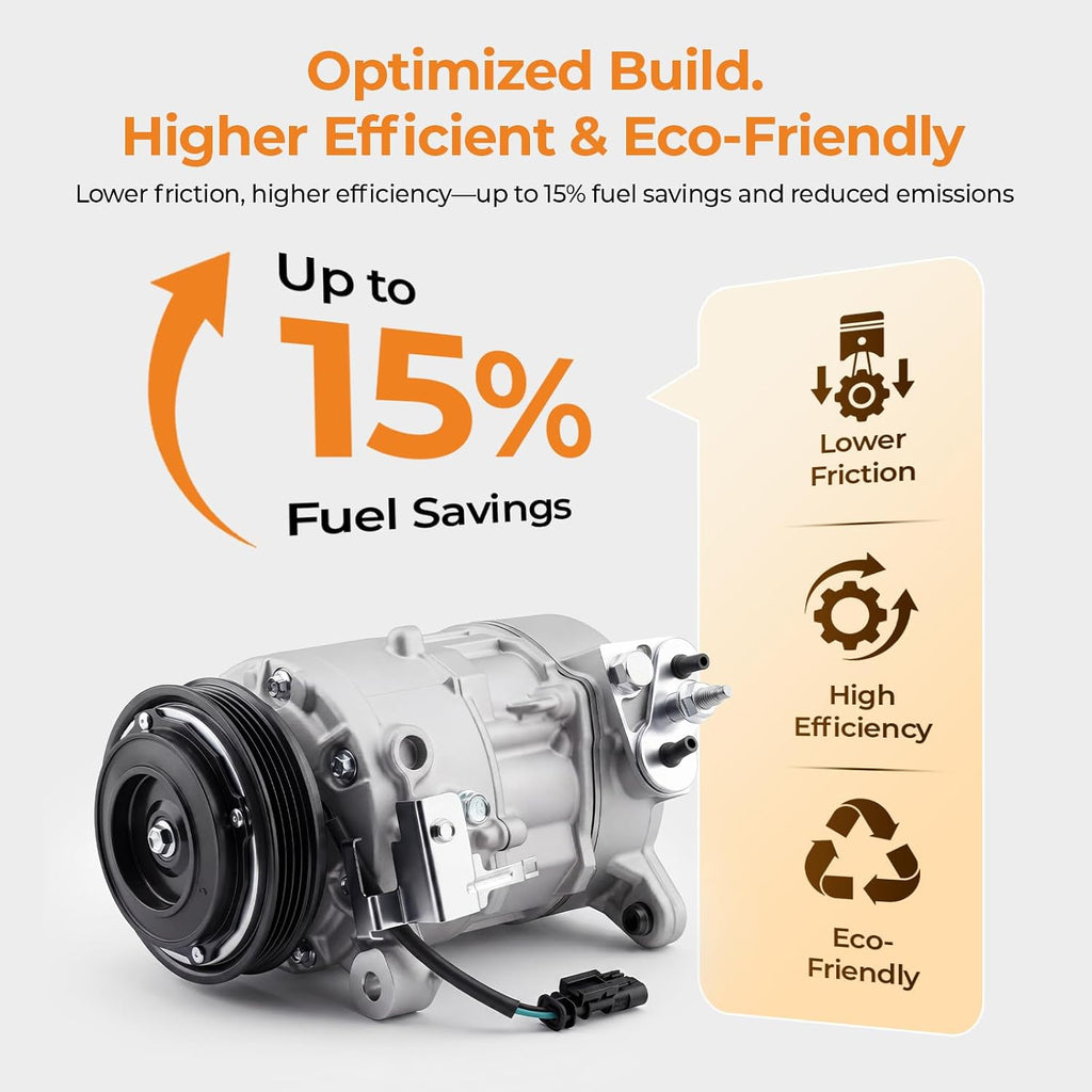 Autoexact AC Compressor for Car, Air Conditioner Compressor w/Clutch for Chevy Silverado 1500/GMC Sierra 1500 2014-2019, Silverado 2500 2014-2017, for 2015-2020 Chevy Suburban/Tahoe/GMC Yukon XL