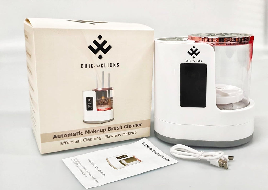 Original 3-in-1 Electric Makeup Brush Cleaner from Chic and Clicks, Drying Function, Detachable Automatic Cleaner