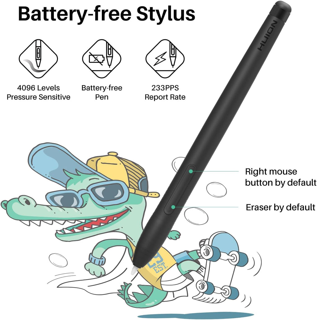 Drawing Tablet Inspiroy H430P Graphic Tablet with 4 Hot Keys for OSU