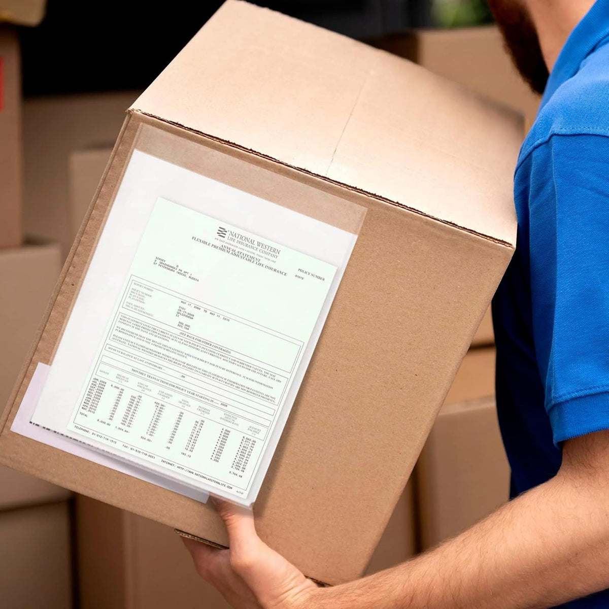Packing List Envelopes, Clear 9.5 x 12 Inch, Self Seal Document Pouches for Shipping Inserts Polyethylene 2 Mil, Pack