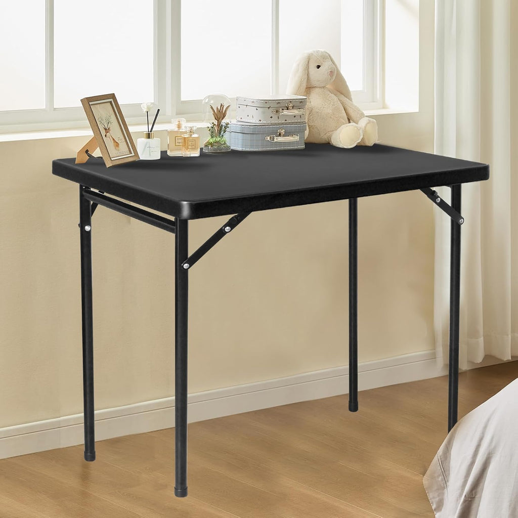 3ft Rectangular Folding Table, All-Occasion Plastic Event Table for Indoor and Outdoor, Portable Desk, Camping