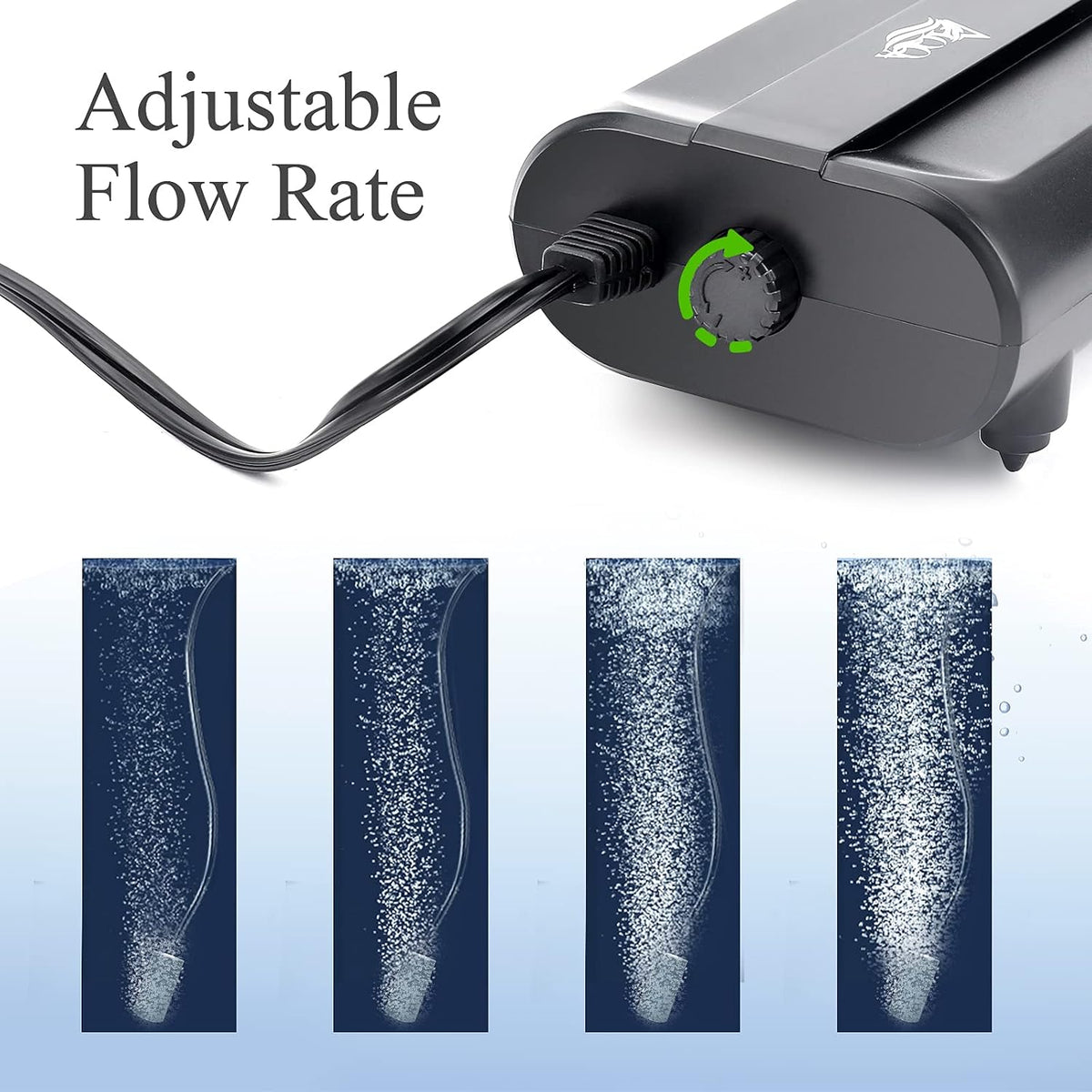 Aquarium Air Pump,3.5W Dual Outlet Oxygen Pump