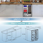 24''Beverage Refrigerator Undercounter Wine and Beverage Fridge