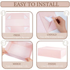 Pink Geometry Pattern Gift Boxes with Magnetic Lids 13.8x9x4.3inch,Large Bridesmaid Proposal Boxes, Rectangle