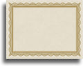 Blank Parchment Certificate Paper for Awards - Works with Inkjet/Laser Printers - Measures 8 1/2" x 11" - Gold Border