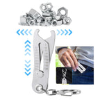 Portable Precise Thread Size Checker Keychain Quick Measure Thread Gauges Nut Bolts Thread Size Verification Tool
