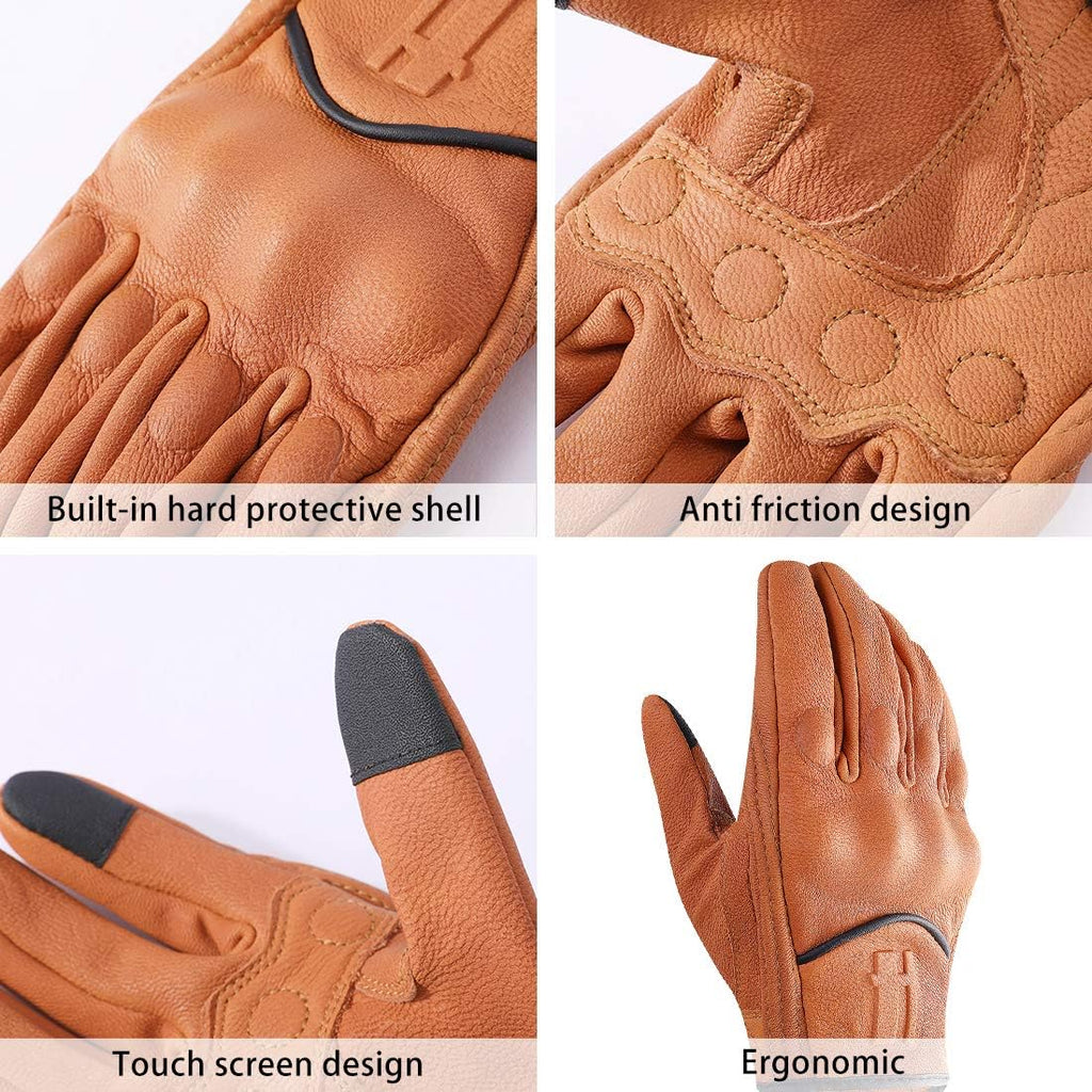 Mens Touchscreen Full Finger Motorcycle Riding Gloves GM028