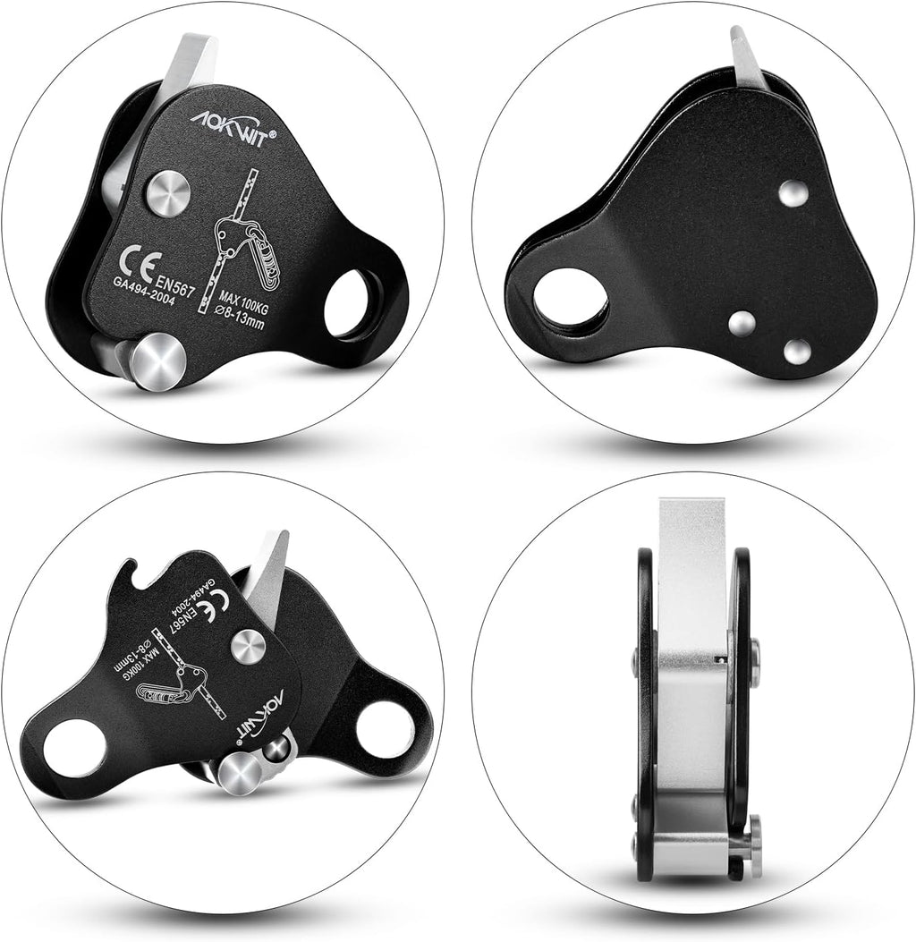 Climbing Ascender Rope Grab Fall Protection Belay Device Tree Climbing Gear Rappelling Equipment Rope Ascender for
