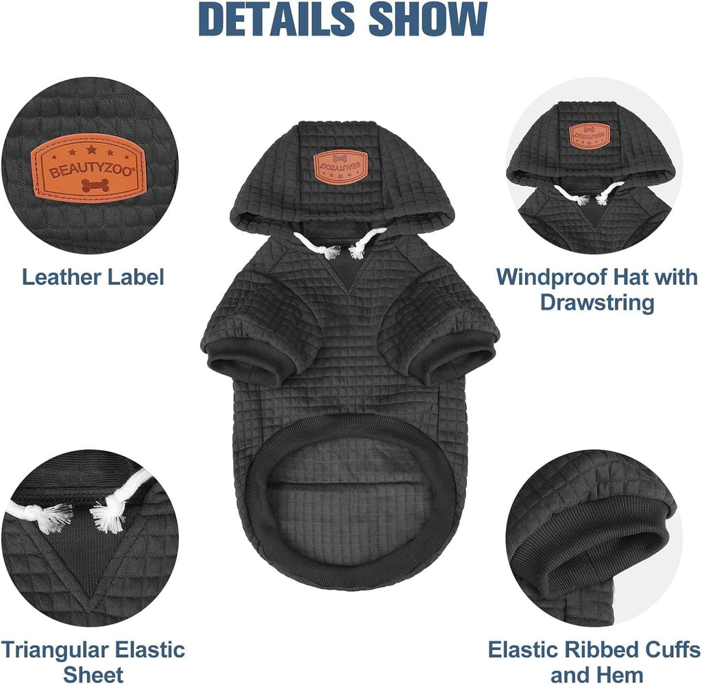 Dog Hoodie for Small Medium Large Dogs, Winter Fall Warm Dog Clothes for Puppy S M Sized Dogs Girl Boy, Dog Sweater