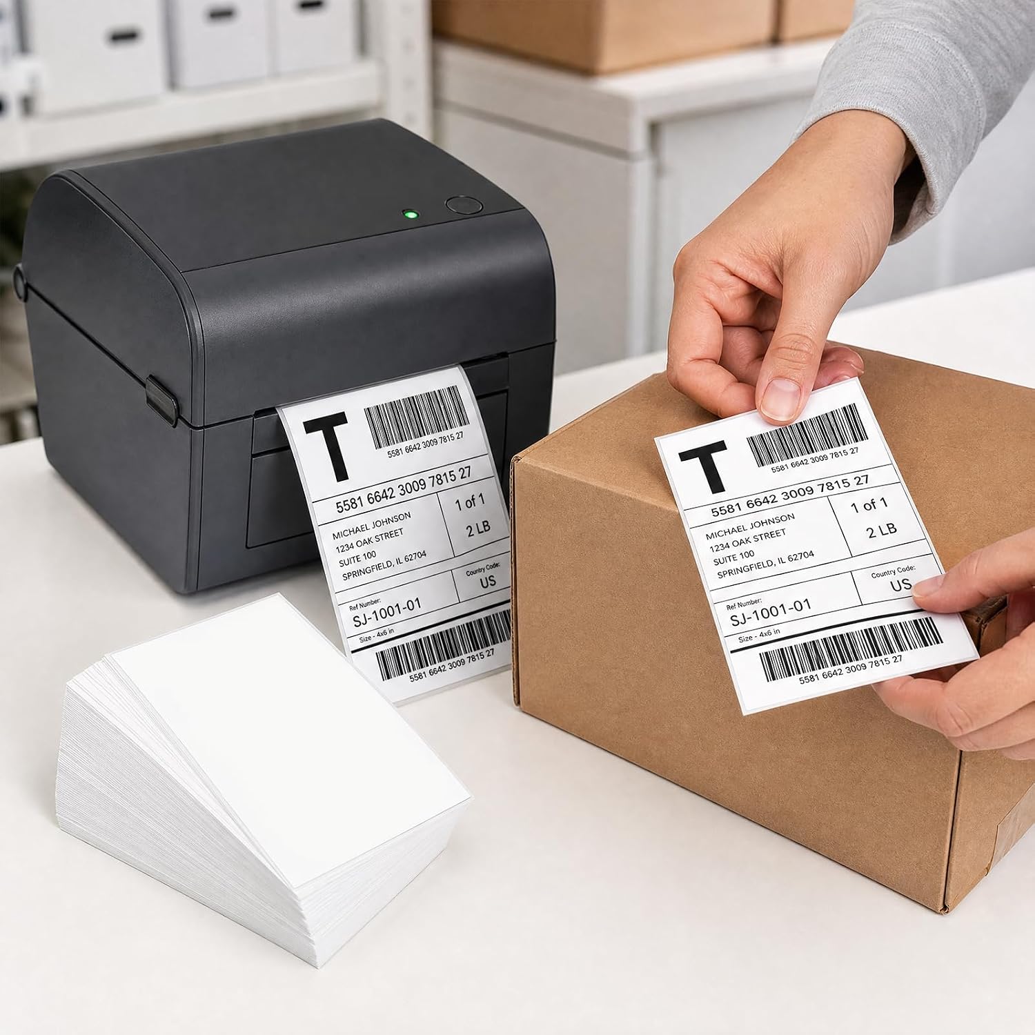 4x6 Direct Thermal Shipping Labels, Compatible with Thermal Printers, for Shipping, Mailing, Small Business (200)