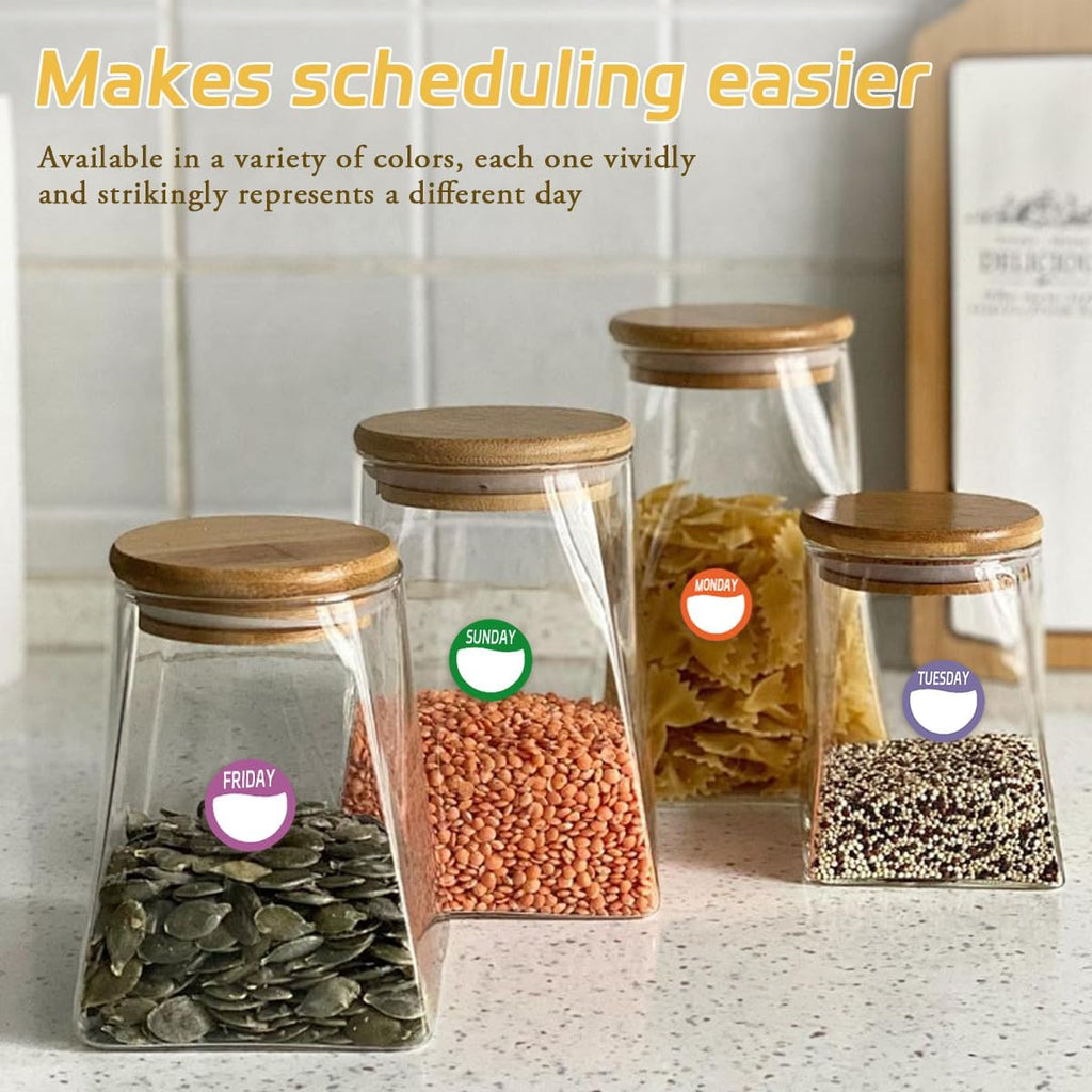 Day Dots Food Labels,14 Rolls, 7000 Pieces (7000)