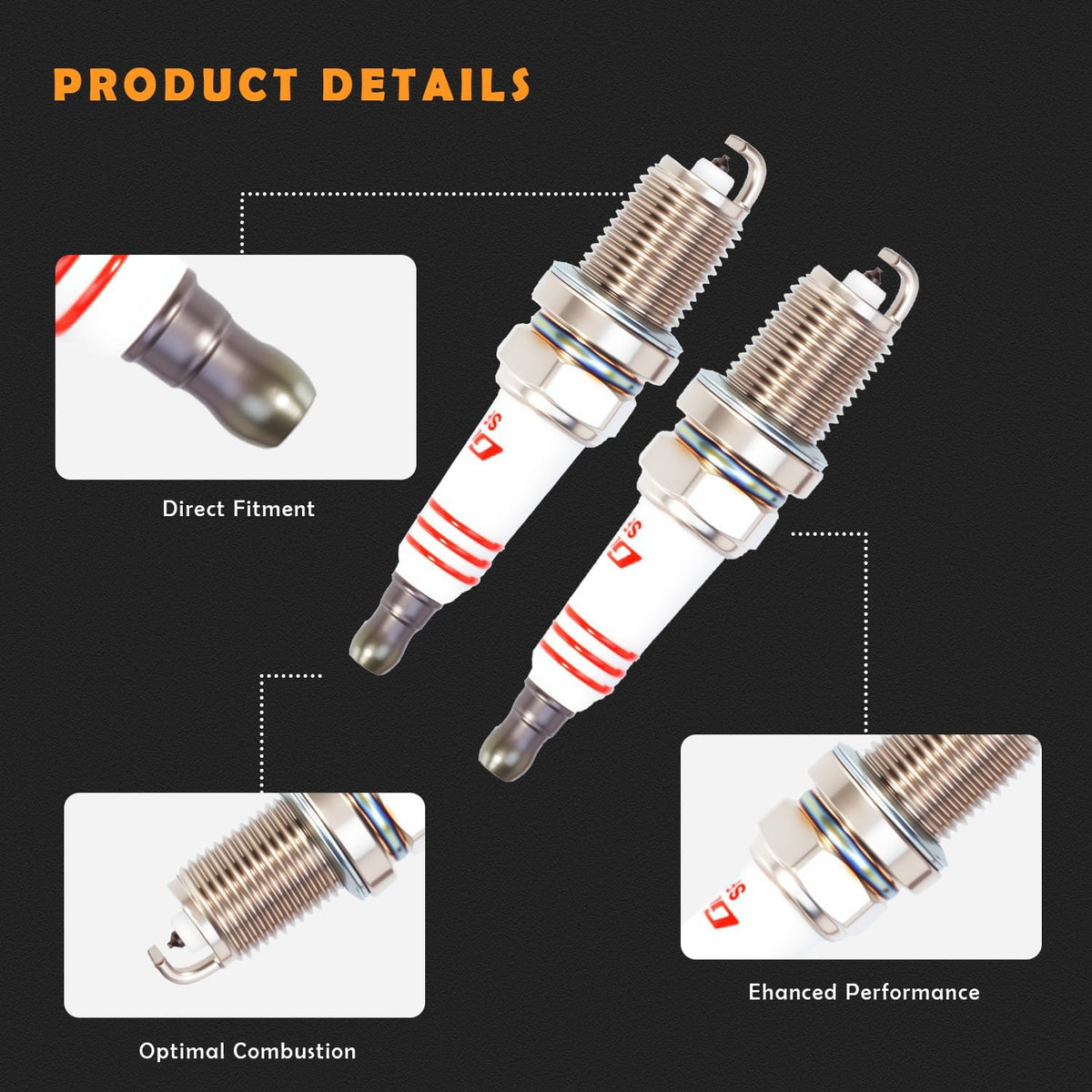 6-Pack Upgraded UF270 Ignition Coil Pack, Spark Plugs for Jeep Liberty 3.7L