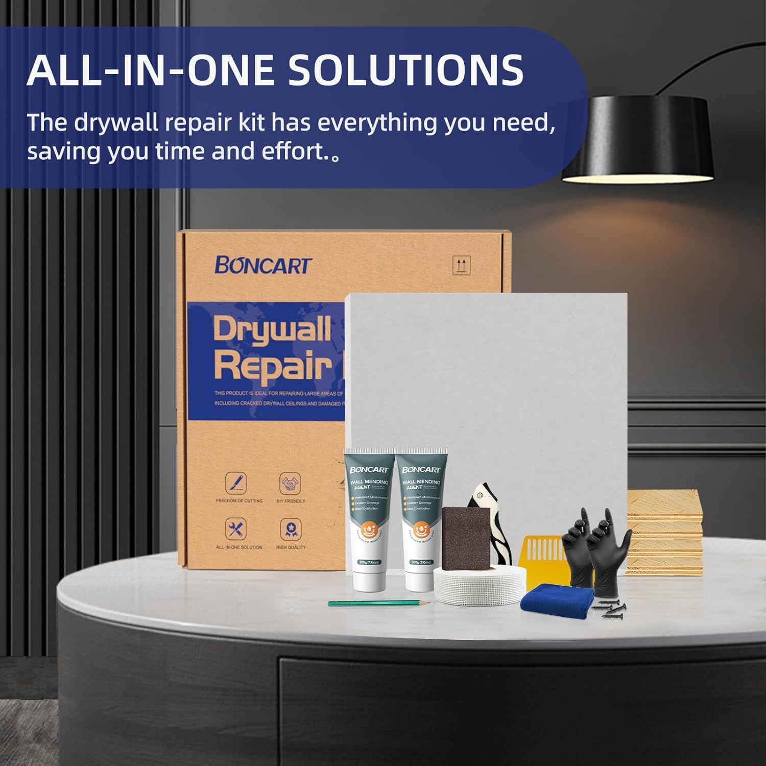 Drywall Repair Kit,Drywall Repair Panel 12” x12“,Drywall Patch Kit Large Hole,Sheetrock Repair Kit,Wall Surface Large