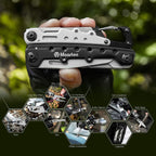 Lightweight Multitool Pliers, 11 in 1 Suspension Multi-Plier with Carabiner, Stainless Steel Portable Pocket Keychain