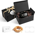 Small 8 x 5 x 4 in Black Matte Gift Boxes with Lids, 10‑Pack