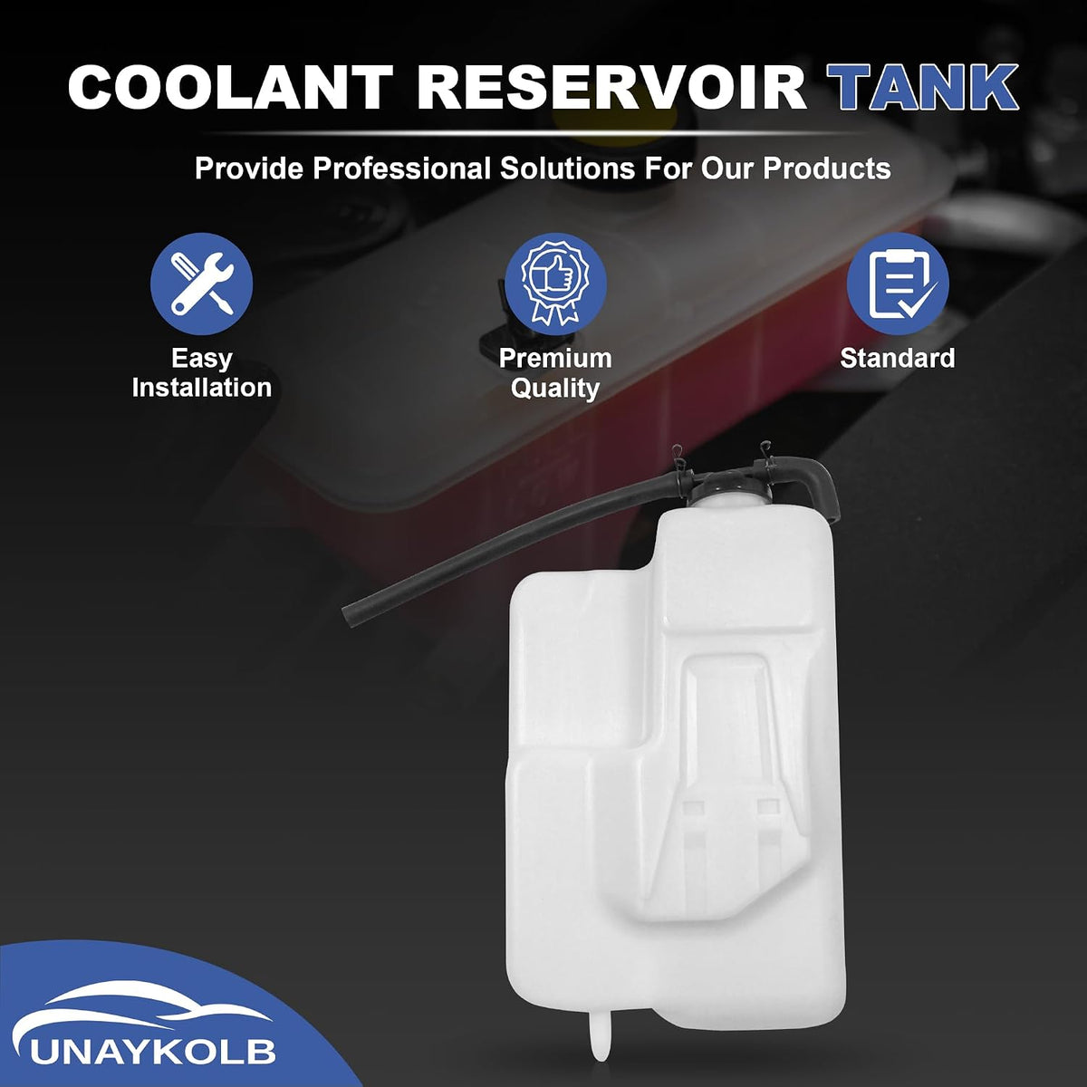 603-419 Engine Coolant Reservoir Tank With Cap and Tube Compatible With 1995-2004 Toyota Tacoma 2.4L 2.7L 3.4L 164050C010