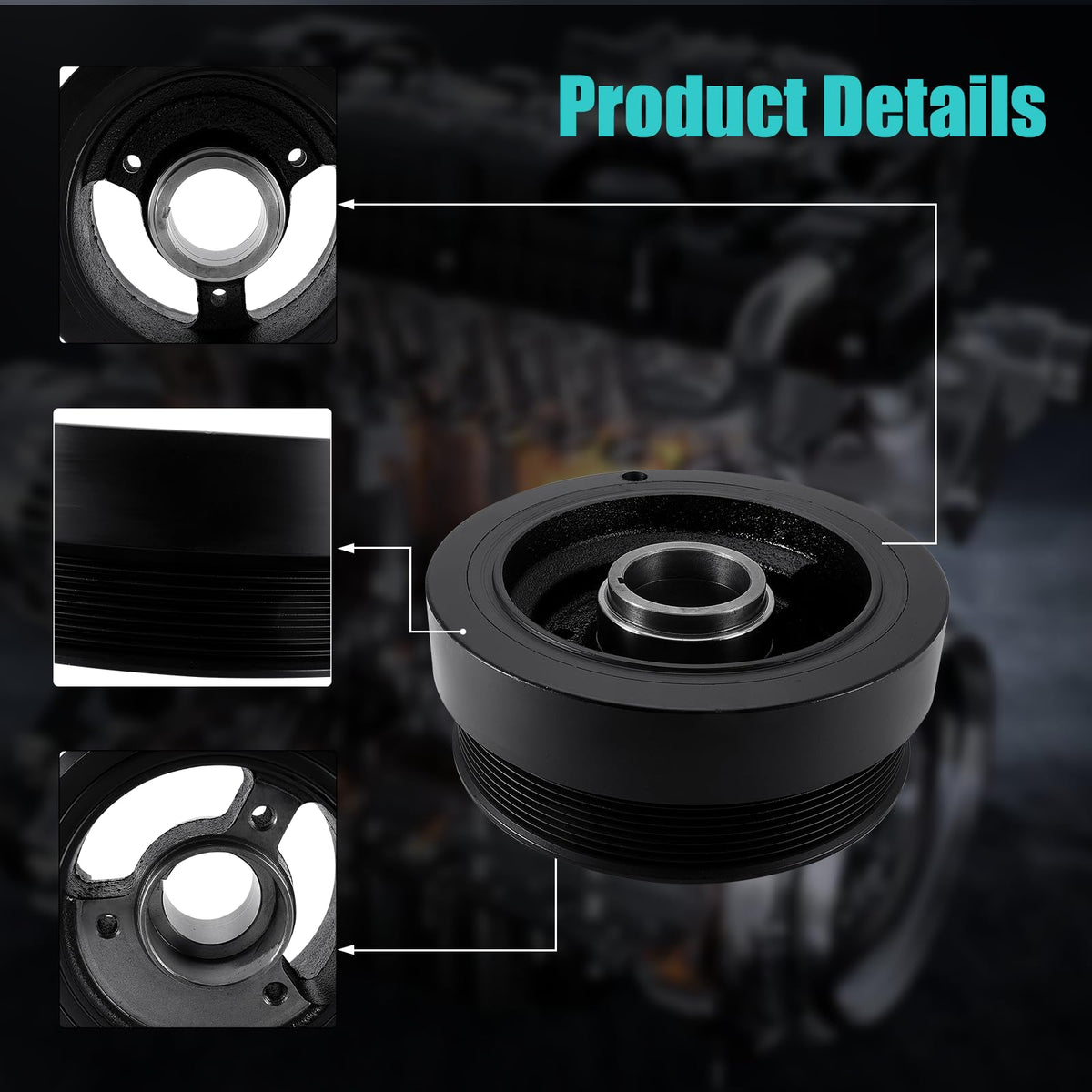AULINK F3TZ6316A Harmonic Balancer Crankshaft Pulley 7.3L V8