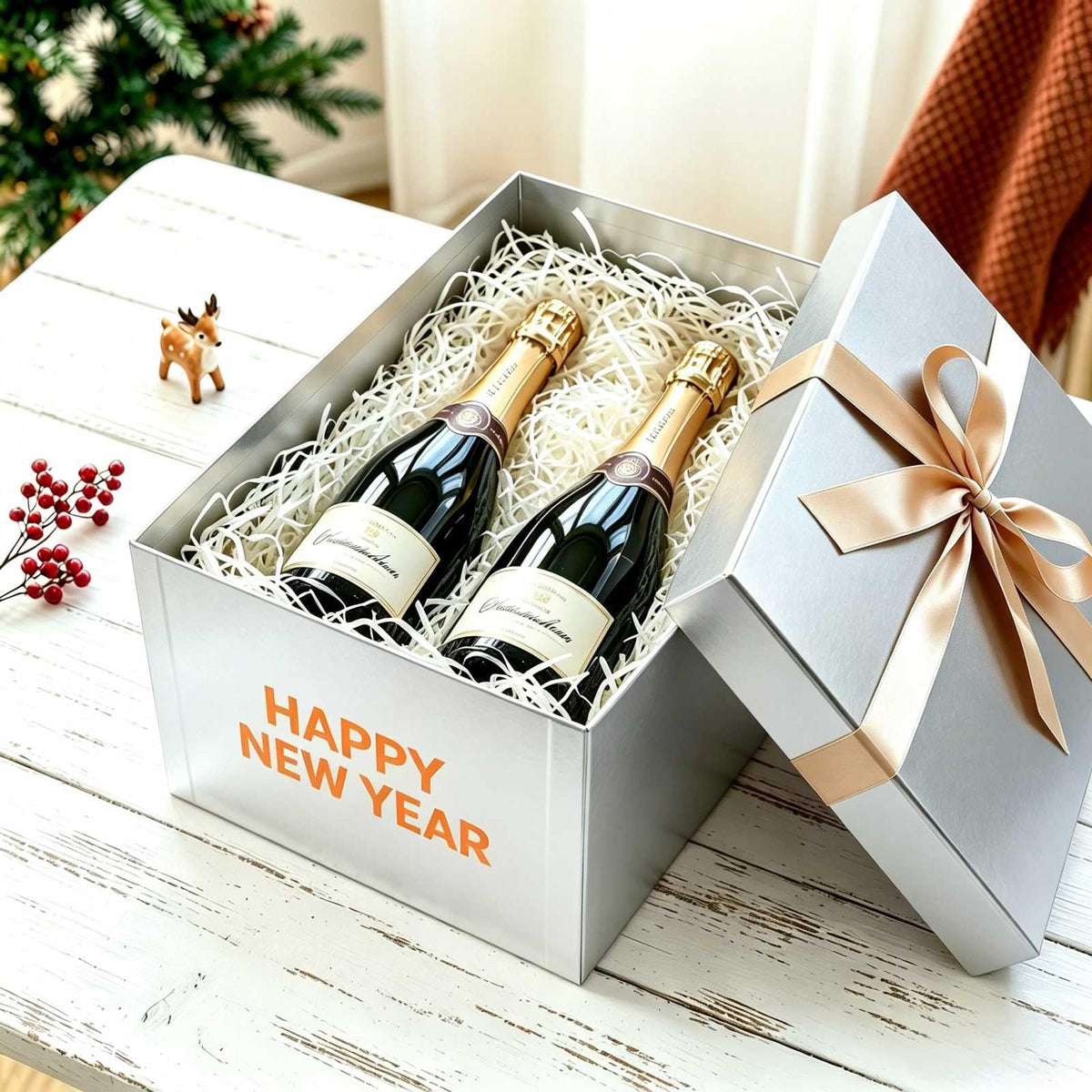 Silver Gift Box Large 16x12x8 Inch Extra Large Gift Box with Lid