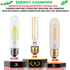 T10 Led Bulb,Dimmable,E26 Led Bulb 40w,Warm White 2700K,Clear