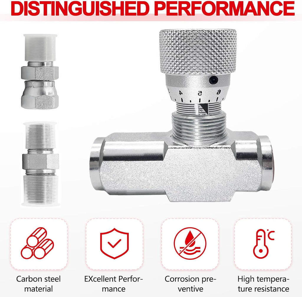 3/8" NPT Hydraulic Flow Control Valve,One-Way Adjustable Speed