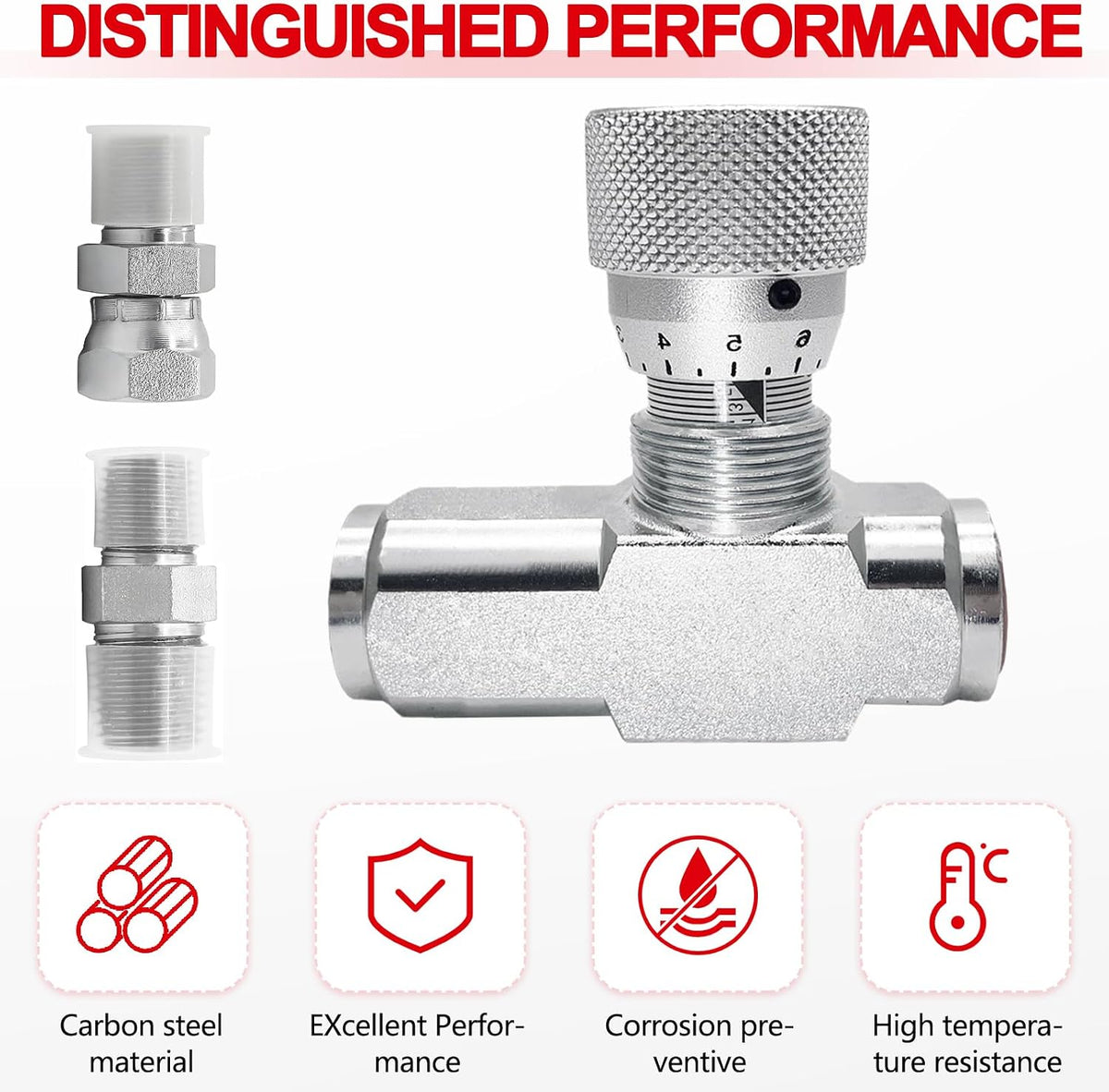 3/8" NPT Hydraulic Flow Control Valve,One-Way Adjustable Speed