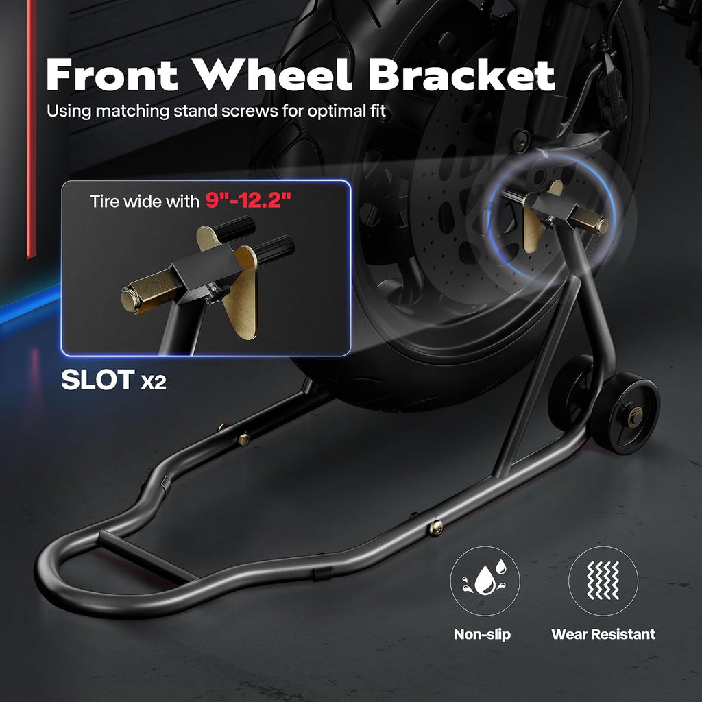 Universal Motorcycle Stands 882 Lbs Capacity,Black
