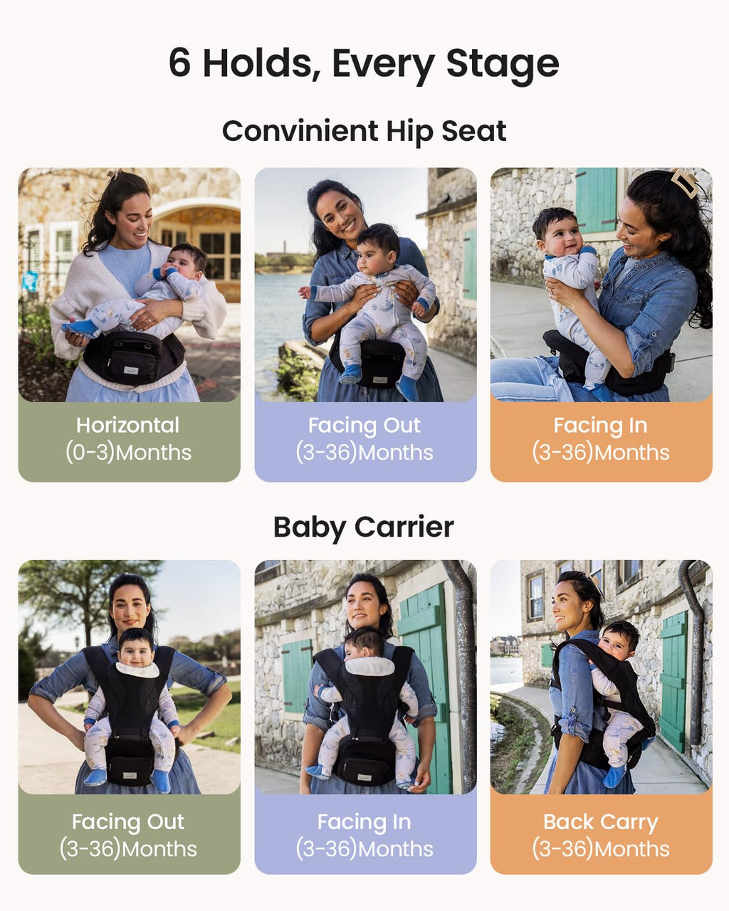 Safety-Certified 3D Knit Baby Carrier Newborn to Toddler, Black | Ultra Breathable, Flexible Fit, Plus Size Friendly
